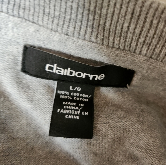 Claiborne Men's Cotton Knit Sweater - Picture 6 of 7